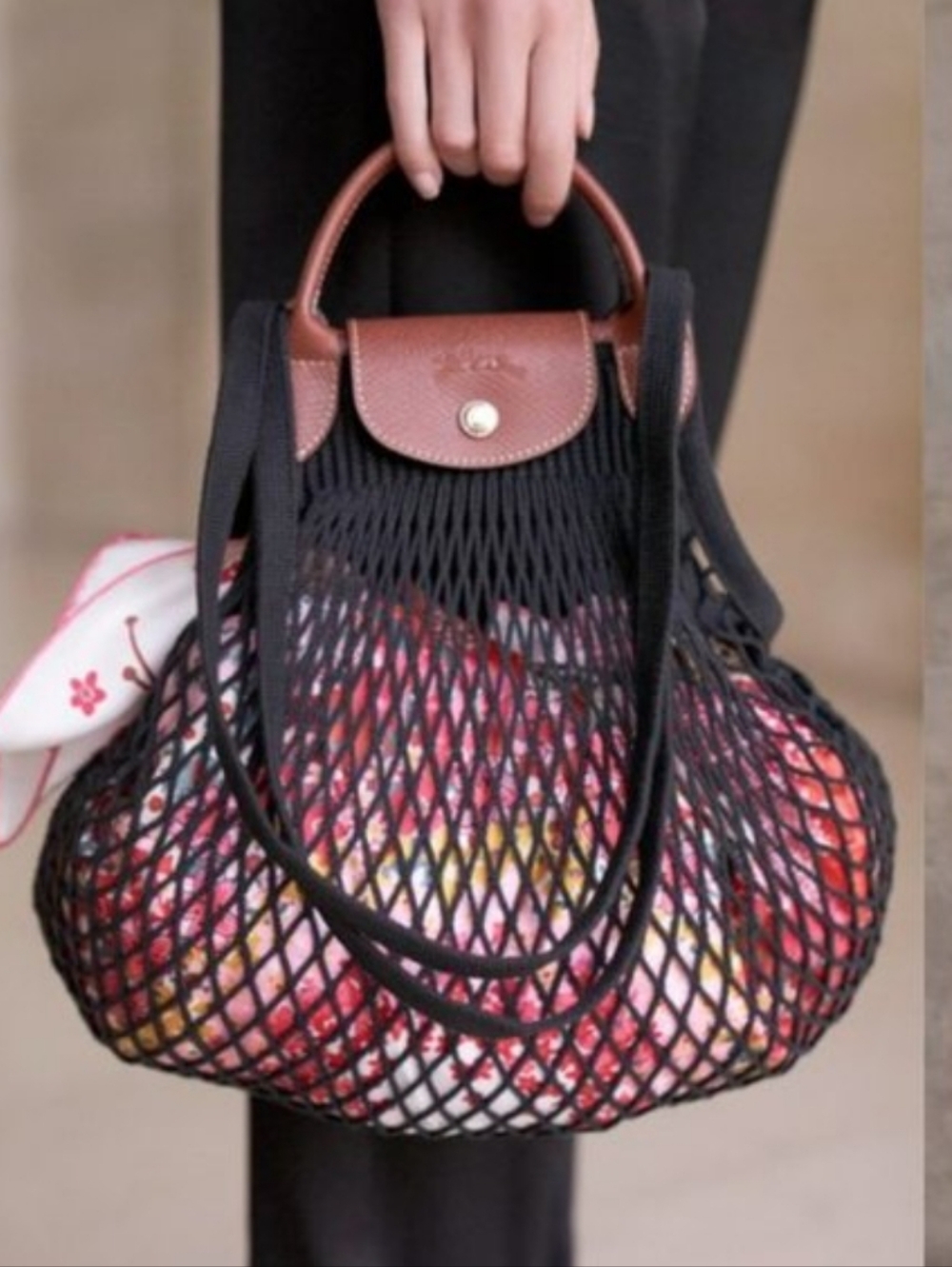 LONGCHAMP Le Pilage Filet Canvas Top Handle BAG